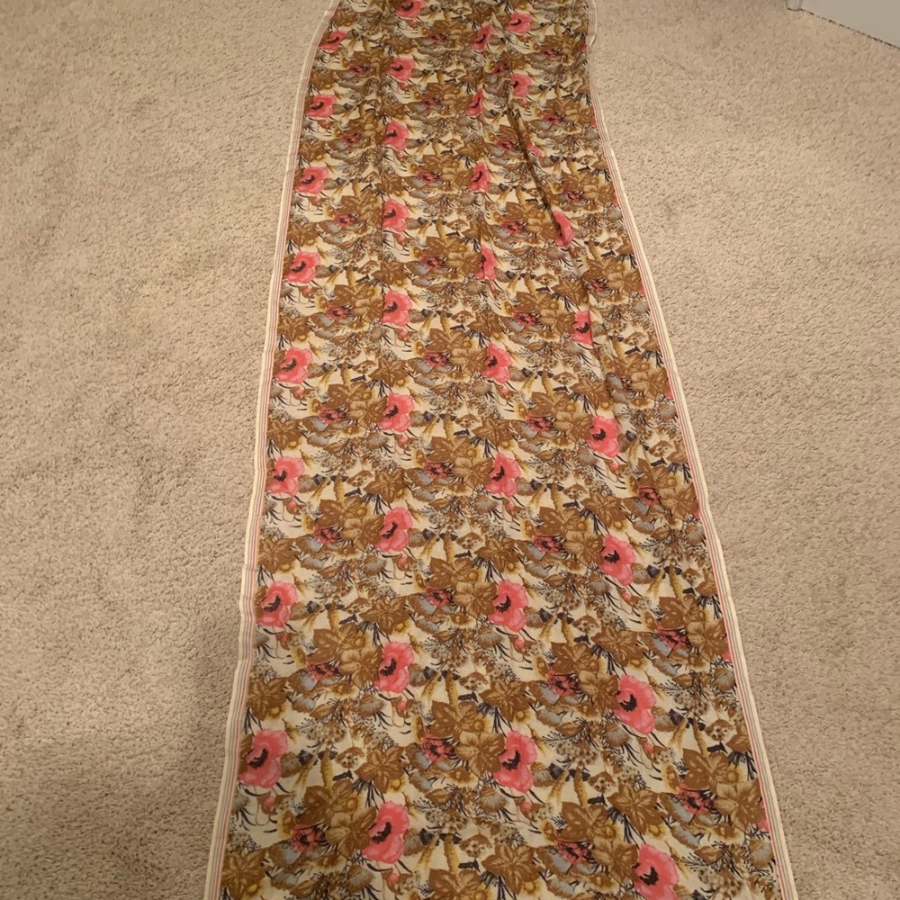 J. Crew 100% wool floral scarf